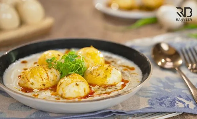 Egg Malai curry अंडा करी काली मिर्च नायाब अंडा करी creamy healthy egg recipe Recipe - Ranveer Brar