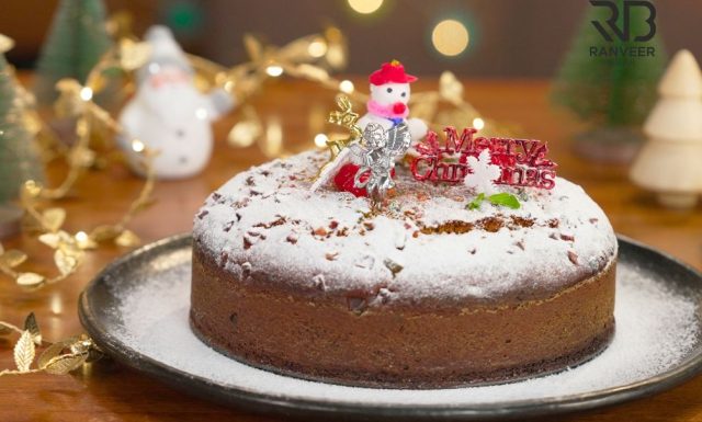 Eggless Christmas Cake क्रिसमस केक बिना अंडा No Egg No Alcohol Xmas Cake Recipe Recipe - Ranveer Brar