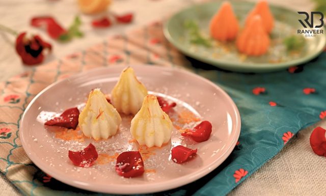 Ganesh Chaturthi spl मावा और नारंगी मोदक 2 Quick Modak recipes Mawa Khoya Modak Recipe - Ranveer Brar