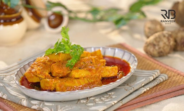 Bande ki Sabji स्वादिष्ट मसालेदार बंड़े की सब्जी unique Yam gravy Recipe - Ranveer Brar Bande ki Sabji स्वादिष्ट मसालेदार बंड़े की सब्जी unique Yam gravy Recipe - Ranveer Brar