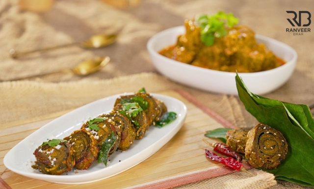 Gujarati Patra अरबी पत्ते की मसालेदार सब्जी Arbi Leaves Sabzi Fried Patra Recipe - Ranveer Brar Gujarati Patra अरबी पत्ते की मसालेदार सब्जी Arbi Leaves Sabzi Fried Patra Recipe - Ranveer Brar