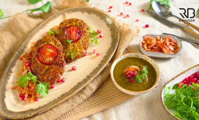 Chicken Chapli Kabab चिकन का चपली कबाब rustic Chapli Kebab Recipe - Ranveer Brar