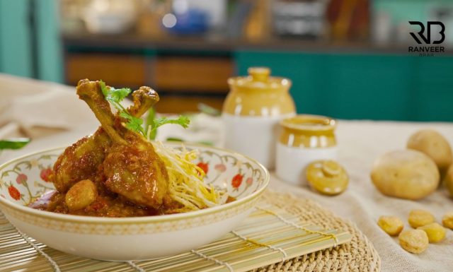 Parsi Chicken Curry पारसी सल्ली मुर्ग़ Jardaloo Salli Murghi parsi Salli Chicken Recipe - Ranveer Brar
