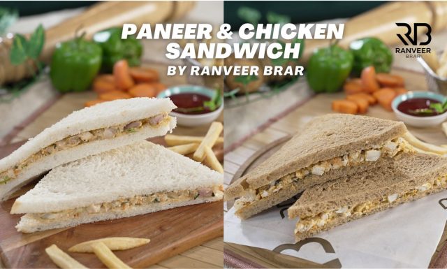 Lunchbox spl Sandwich ‘फ्लाइट’ वाला सैंडविच 2 तरह से Paneer Tikka/Chicken Tikka Recipe - Ranveer Brar