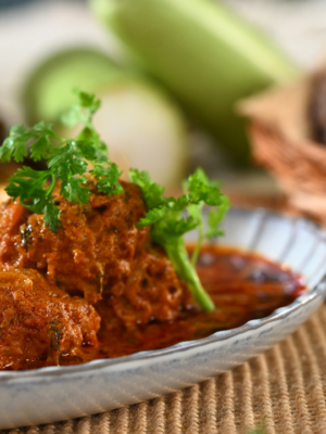 Lauki Kofta With Ragi Roti