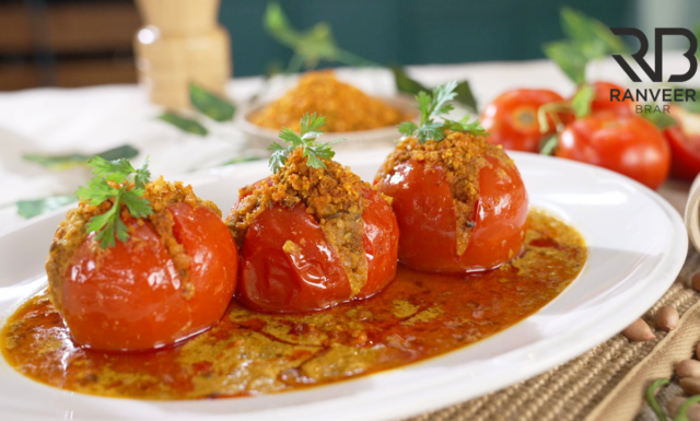 Restaurant Style Stuffed Tomato | भरवां टमाटर होटल जैसा | Tamatar Bharwan Sabji Recipe - Ranveer Brar Restaurant Style Stuffed Tomato | भरवां टमाटर होटल जैसा | Tamatar Bharwan Sabji Recipe - Ranveer Brar